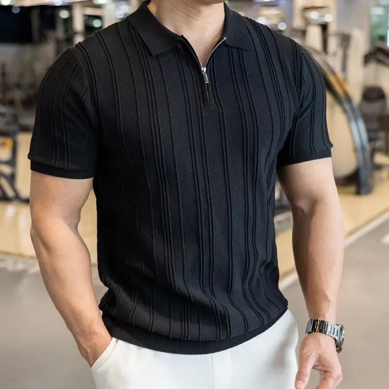 Polo Mezza Zip Uomo Look Curato